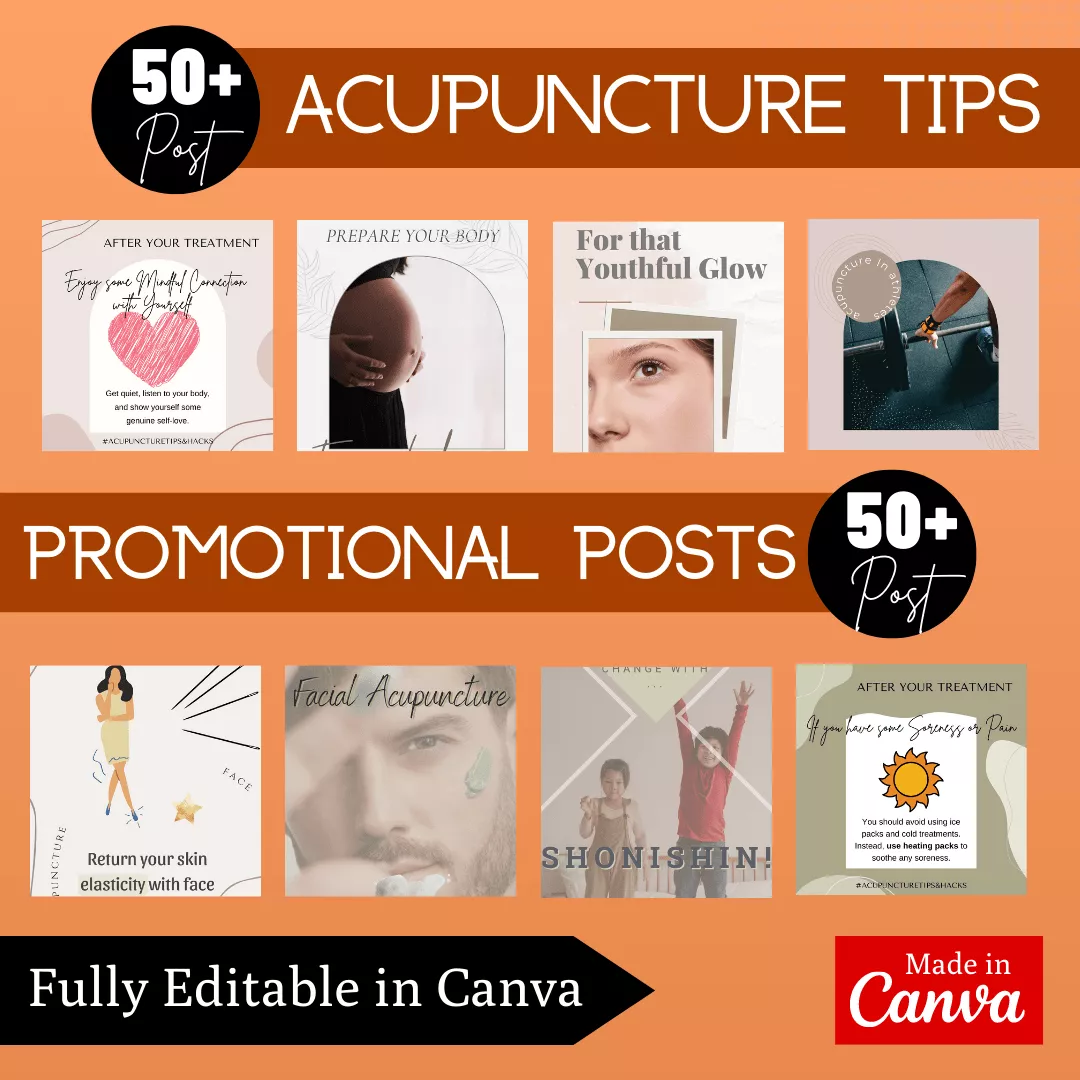 Acupuncture Infographic Ready to Post Canva Editable Templates - Image 5