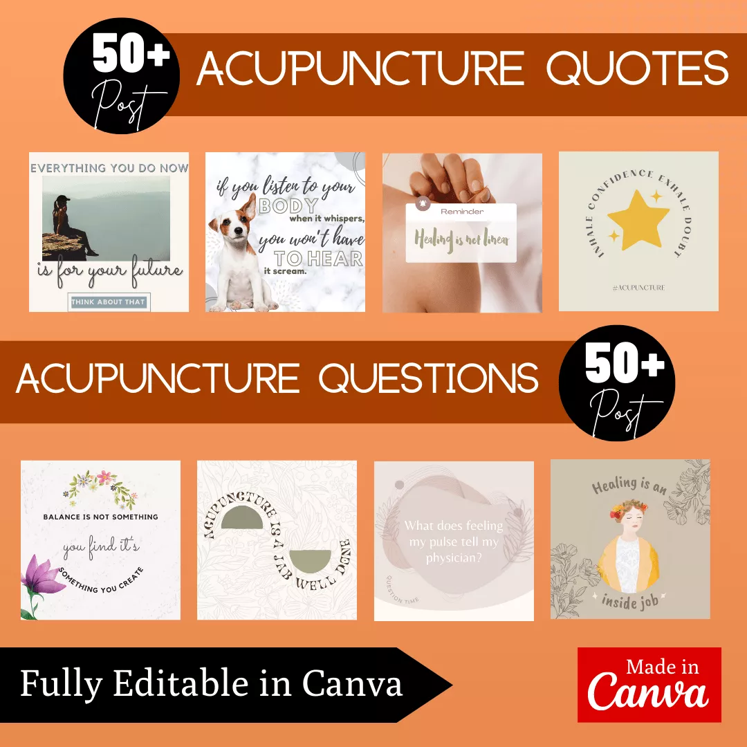 Acupuncture Infographic Ready to Post Canva Editable Templates - Image 4