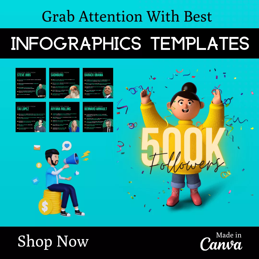 Celebrities Tips Infographic Ready to Post Canva Editable Templates - Image 5