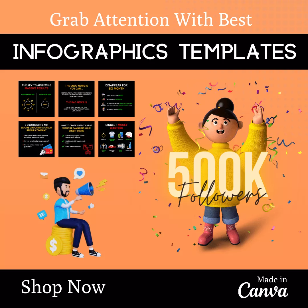 Credit Repair Infographic Ready to Post Canva Editable Templates - Image 6