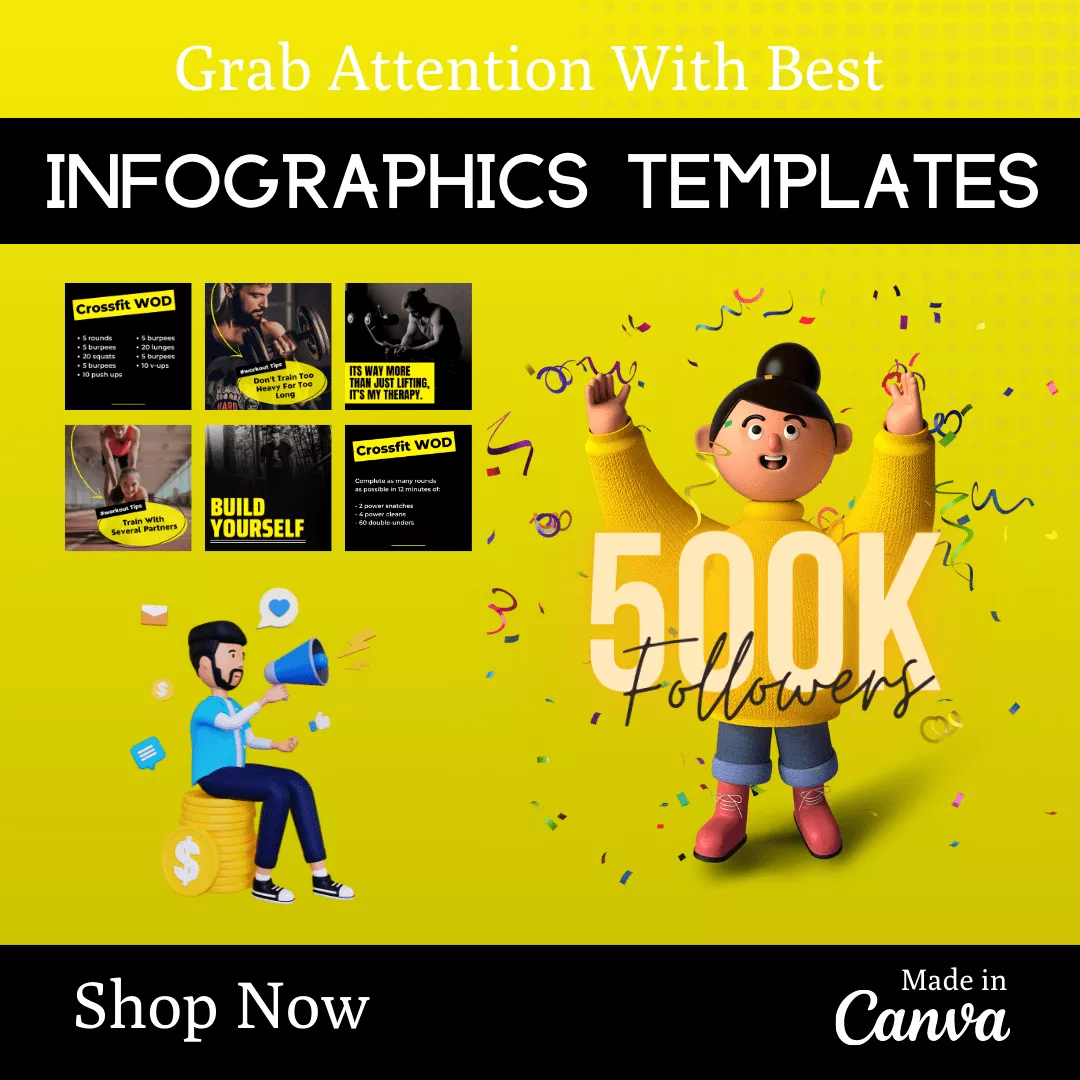 Gym Infographic Ready to Post Canva Editable Templates - Image 7