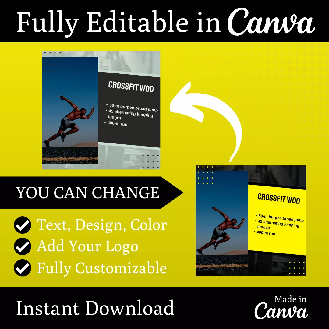 Gym Infographic Ready to Post Canva Editable Templates - Image 6