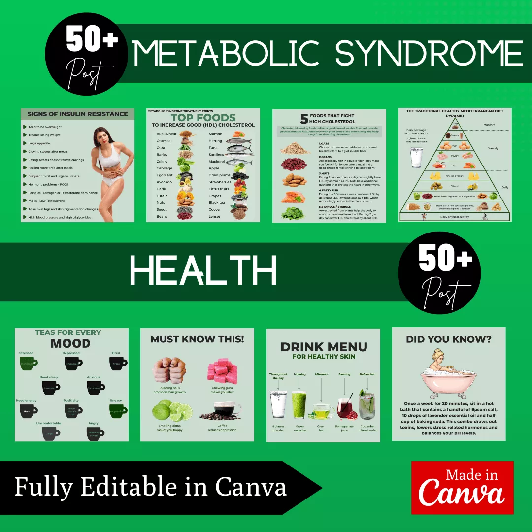 Health Infographic Ready to Post Canva Editable Templates - Image 5