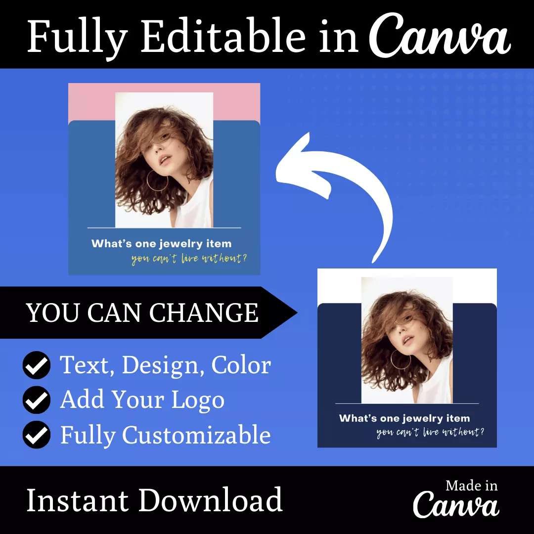 Jewelry Infographic Ready to Post Canva Editable Templates - Image 6