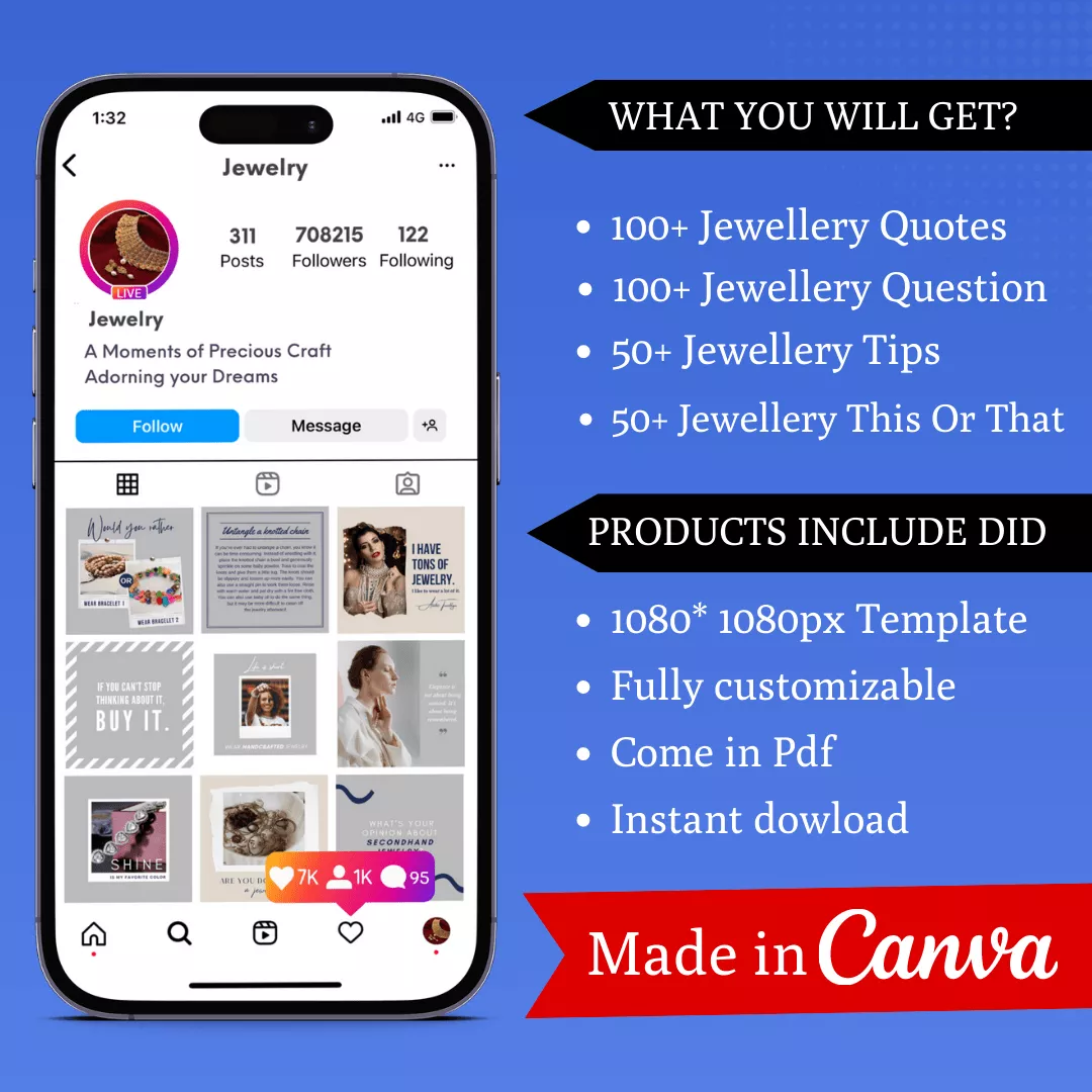 Jewelry Infographic Ready to Post Canva Editable Templates - Image 2