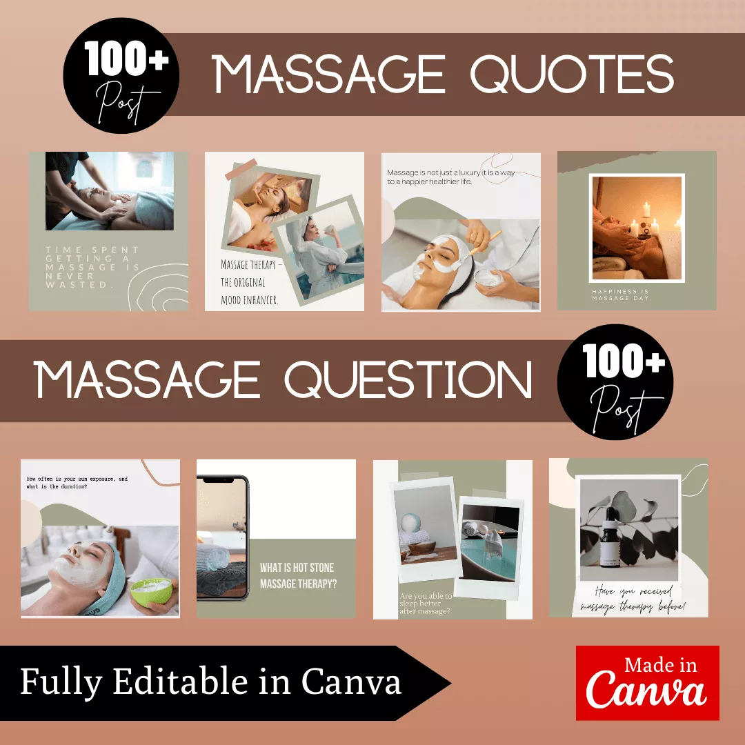 Massage Ready to Post Canva Editable Templates - Image 4