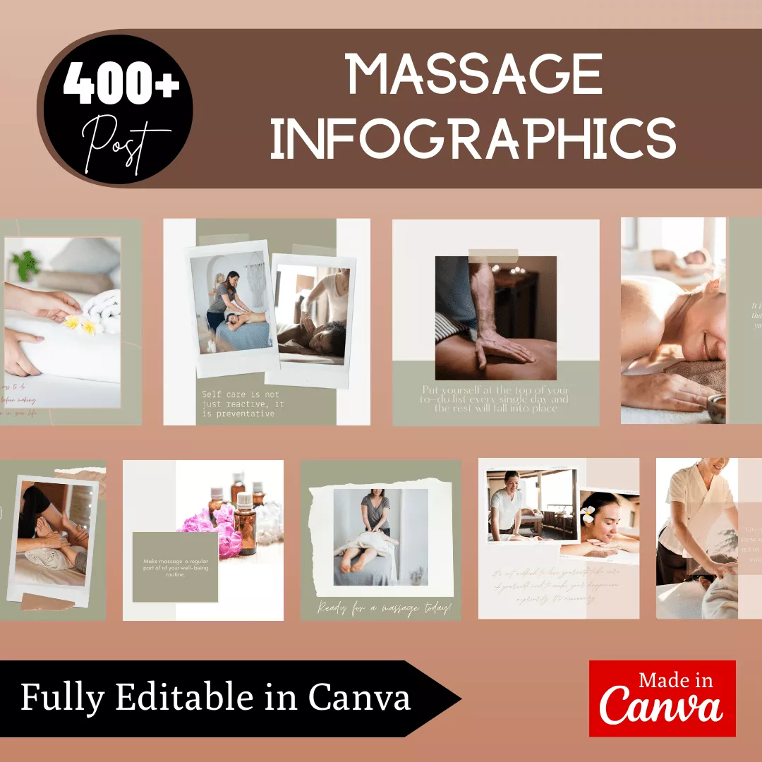 Massage Ready to Post Canva Editable Templates - Image 3