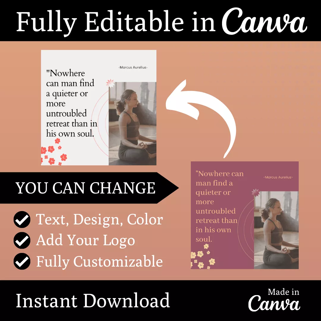 Meditation Infographic Ready Made Canva Editable Templates - Image 7