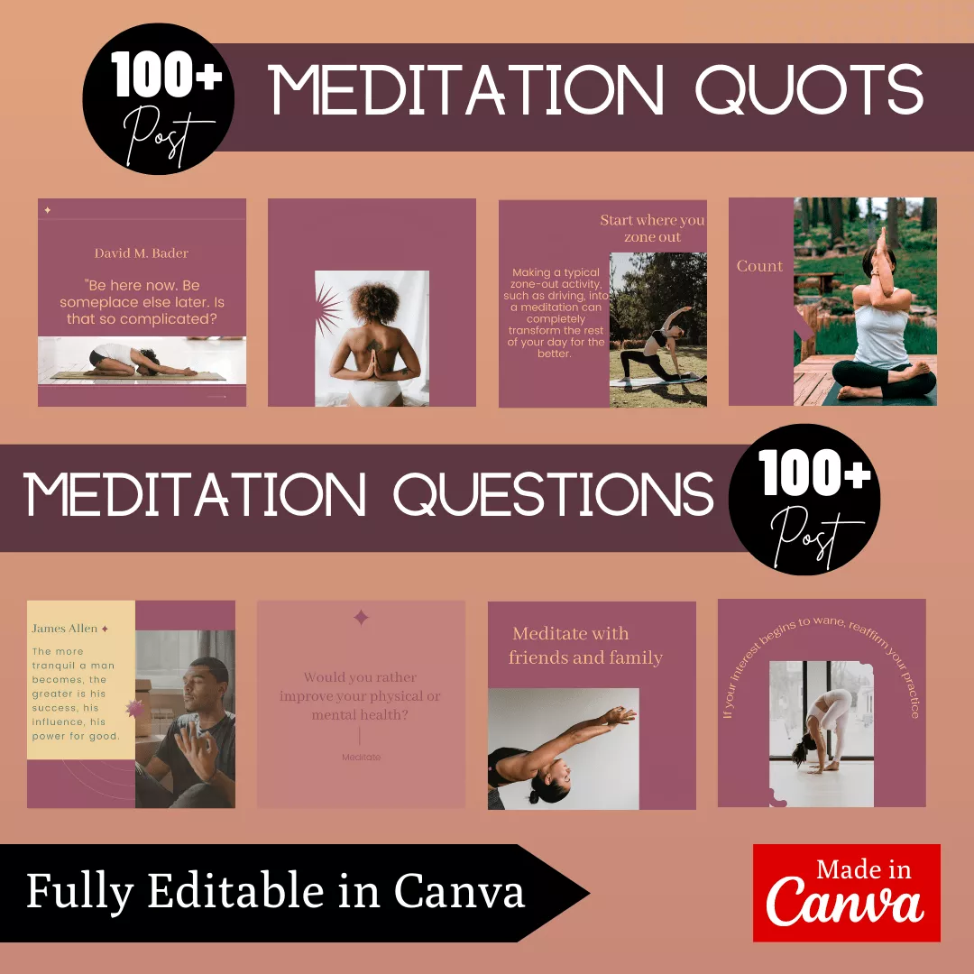 Meditation Infographic Ready Made Canva Editable Templates - Image 4