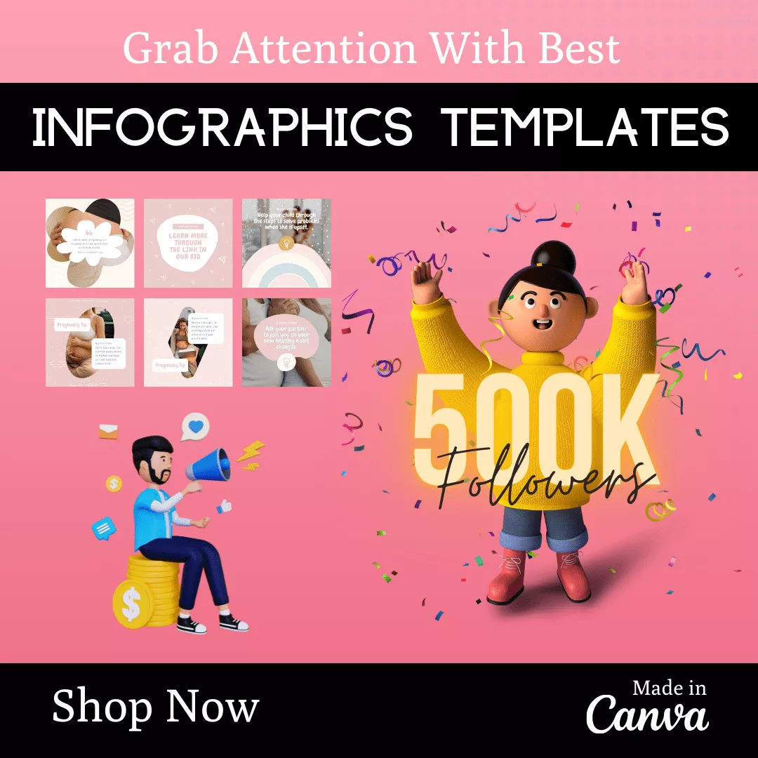 Pregnancy & Maternity Infographic Ready Made Canva Editable Templates - Image 7