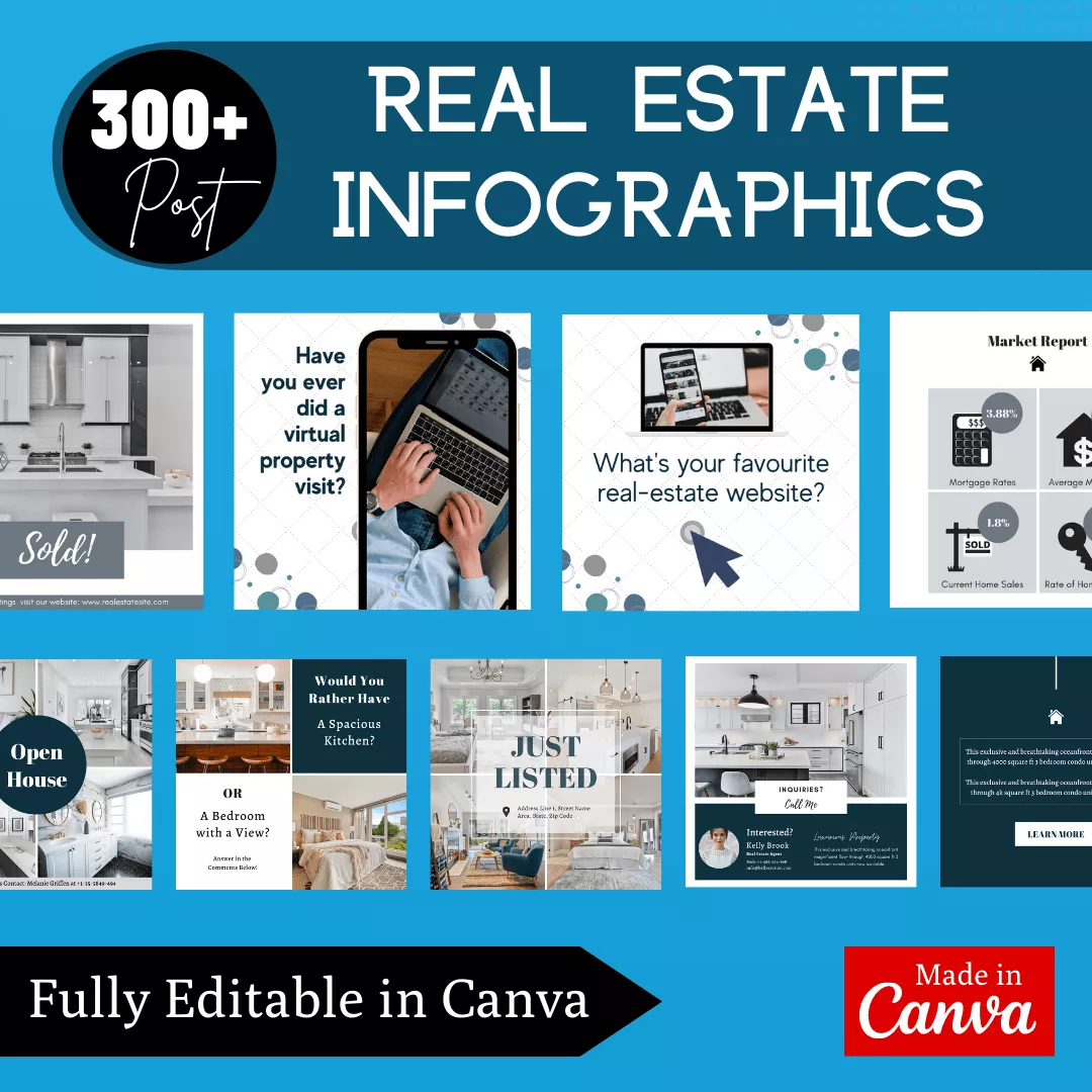 Real Estate Vol 1 Infographic Ready Made Canva Editable Templates - Image 3