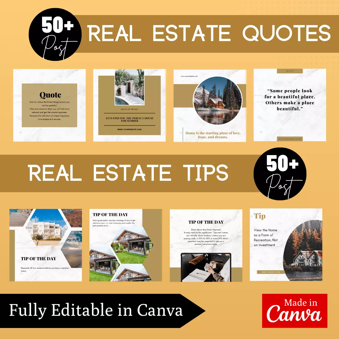 Real Estate Vol 2 Infographic Ready Made Canva Editable Templates - Image 5