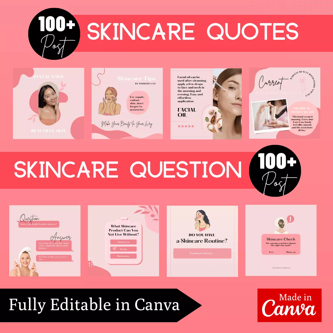 Skincare Infographic Ready Made Canva Editable Templates - Image 4