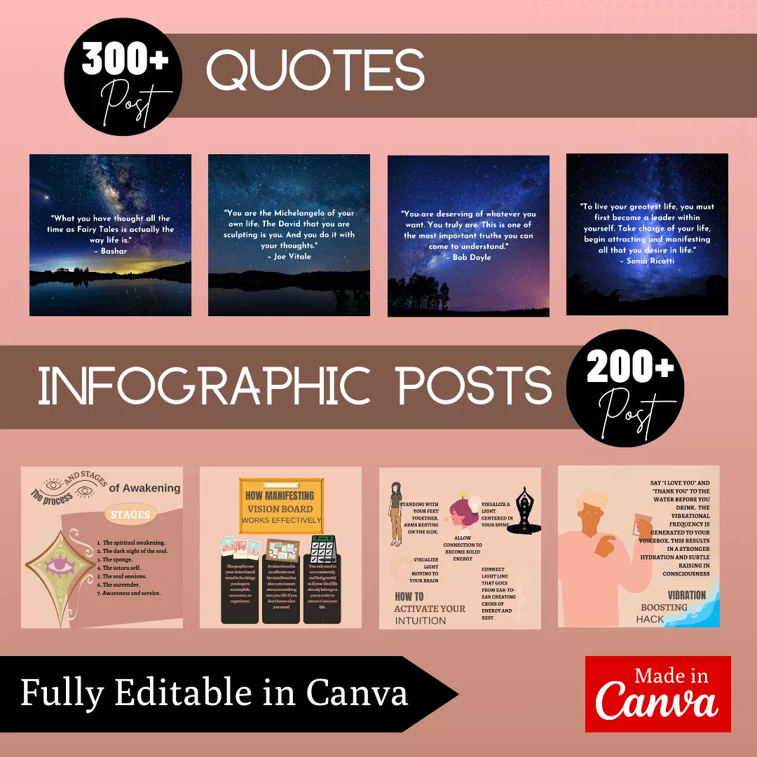 Spirituality Manifestation Law of Attraction Ready Made Templates - Image 4