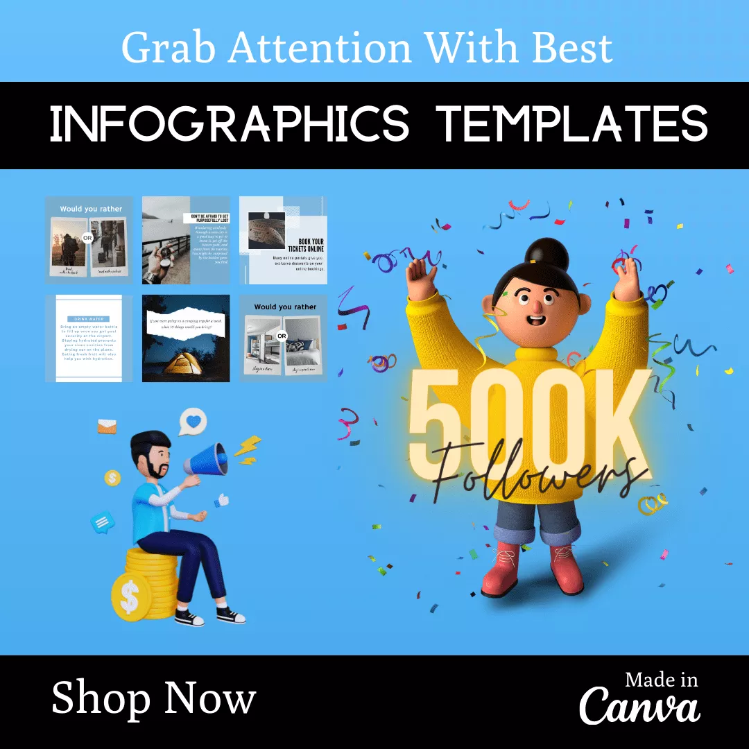 Travel Infographic Ready to Post Canva Editable Templates - Image 7
