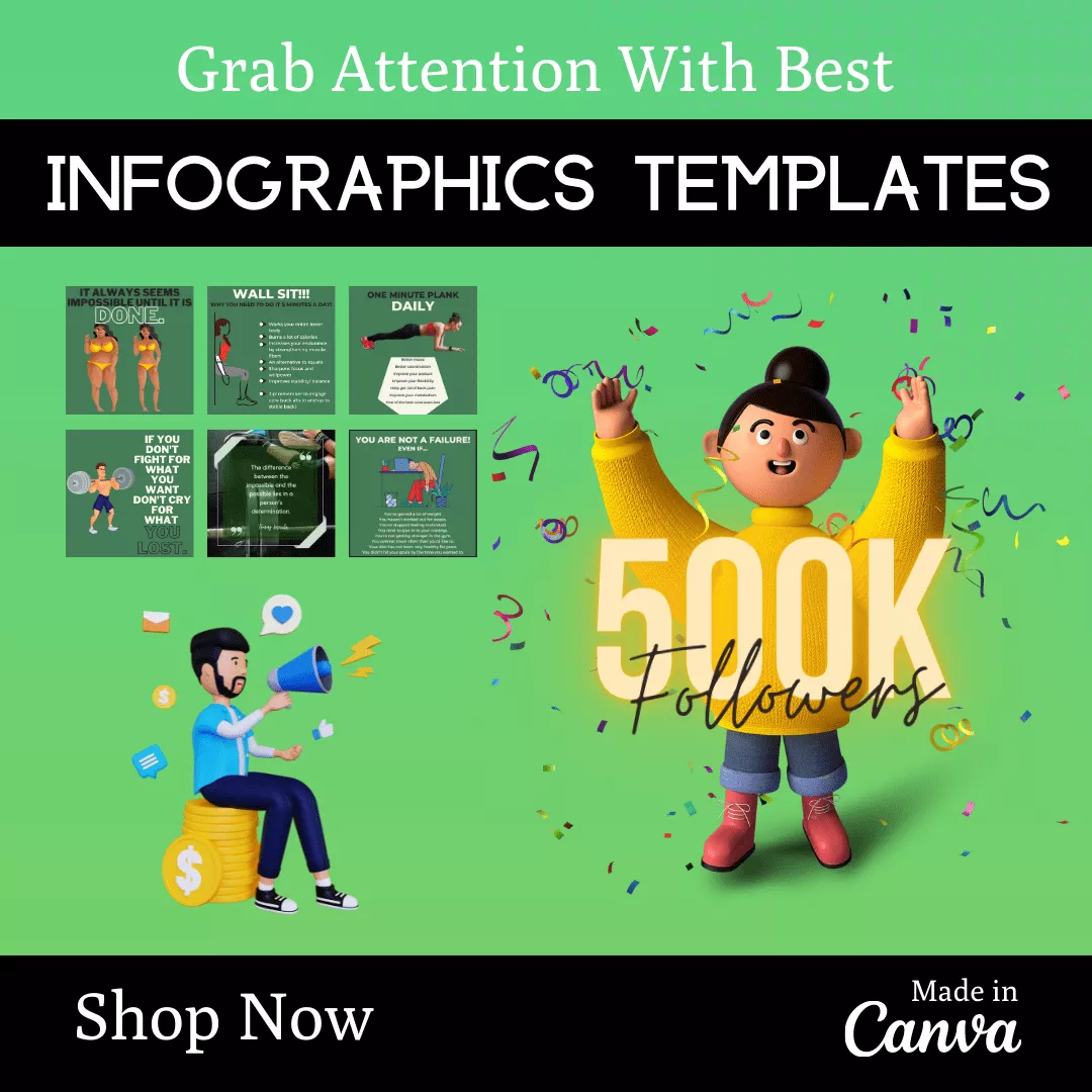 Workout Infographic Ready Made Canva Templates - Image 7